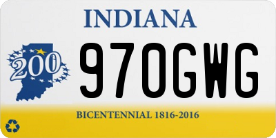 IN license plate 970GWG