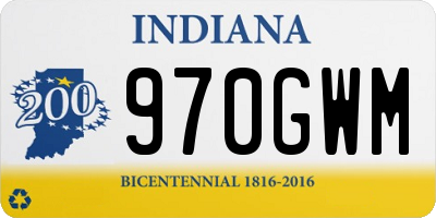 IN license plate 970GWM