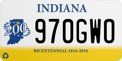 IN license plate 970GWO