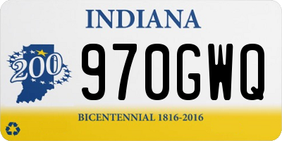 IN license plate 970GWQ