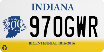 IN license plate 970GWR