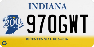 IN license plate 970GWT