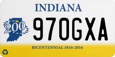 IN license plate 970GXA