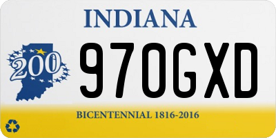 IN license plate 970GXD