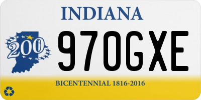 IN license plate 970GXE