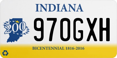 IN license plate 970GXH