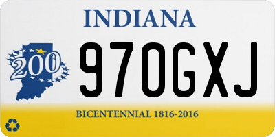 IN license plate 970GXJ