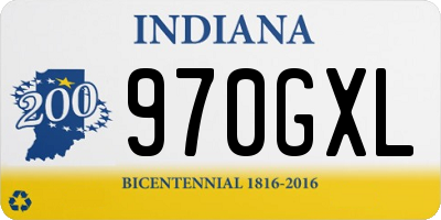 IN license plate 970GXL