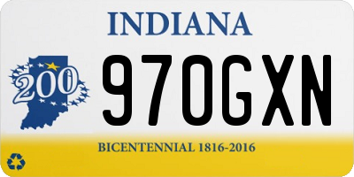 IN license plate 970GXN