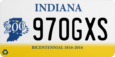 IN license plate 970GXS