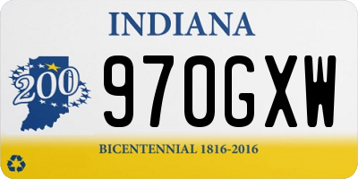 IN license plate 970GXW