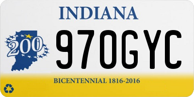 IN license plate 970GYC