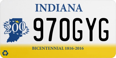 IN license plate 970GYG