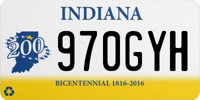 IN license plate 970GYH