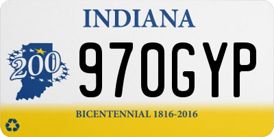 IN license plate 970GYP