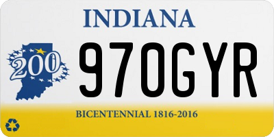 IN license plate 970GYR
