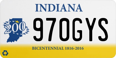 IN license plate 970GYS
