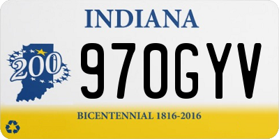 IN license plate 970GYV