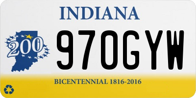 IN license plate 970GYW