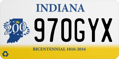 IN license plate 970GYX