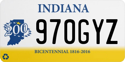 IN license plate 970GYZ