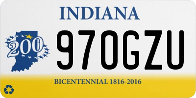IN license plate 970GZU