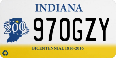 IN license plate 970GZY