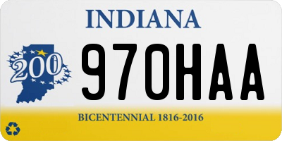 IN license plate 970HAA