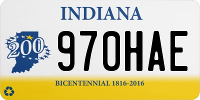 IN license plate 970HAE