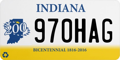 IN license plate 970HAG