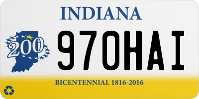 IN license plate 970HAI