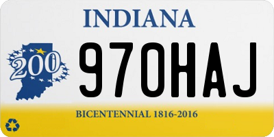 IN license plate 970HAJ