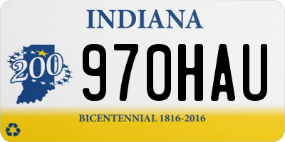 IN license plate 970HAU