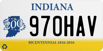 IN license plate 970HAV
