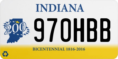IN license plate 970HBB