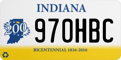 IN license plate 970HBC