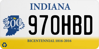 IN license plate 970HBD