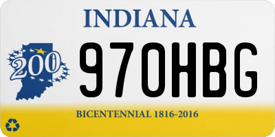 IN license plate 970HBG
