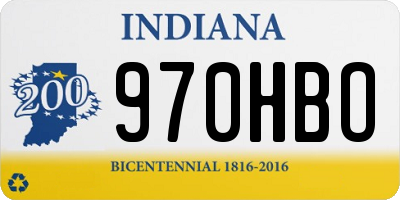 IN license plate 970HBO