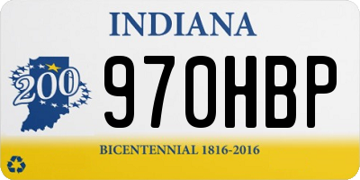 IN license plate 970HBP
