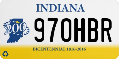 IN license plate 970HBR