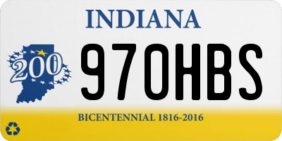 IN license plate 970HBS