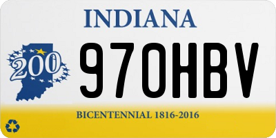 IN license plate 970HBV