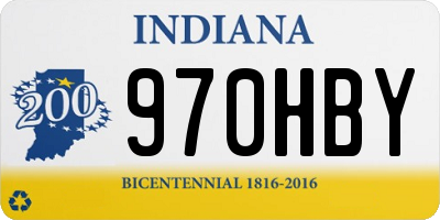 IN license plate 970HBY