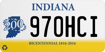 IN license plate 970HCI