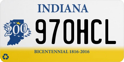 IN license plate 970HCL