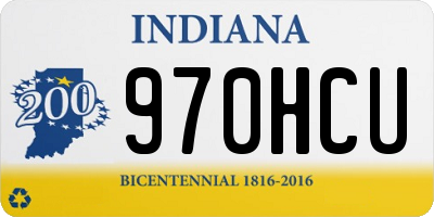 IN license plate 970HCU