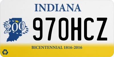 IN license plate 970HCZ
