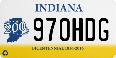 IN license plate 970HDG