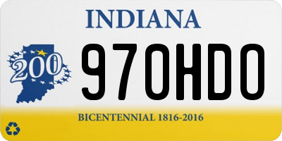IN license plate 970HDO